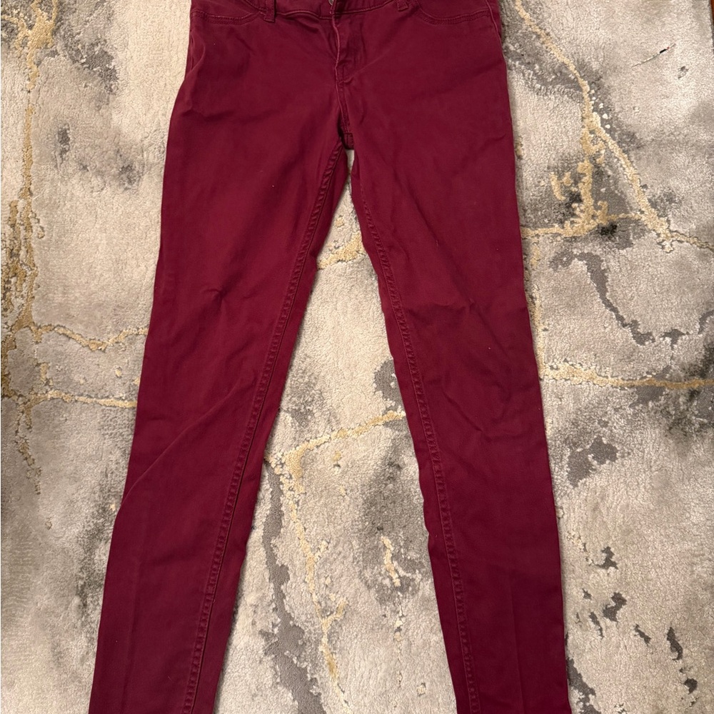 Hollister Dark Red Jeans